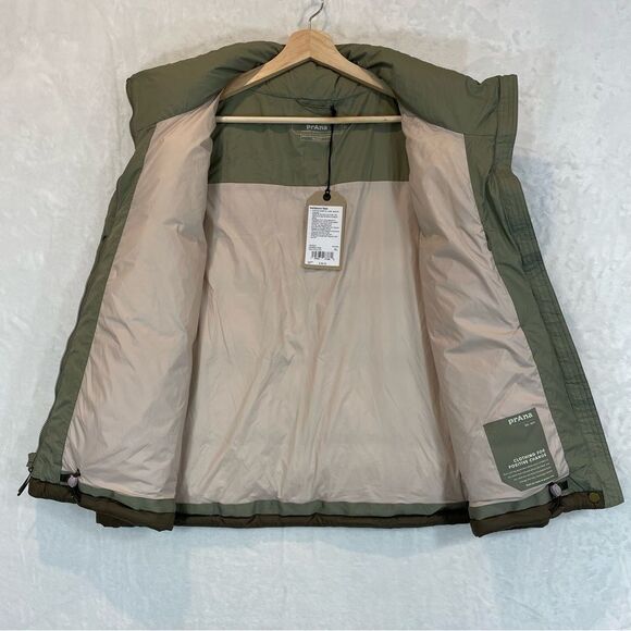 Prana Vest Puffer Contrast 2 Tone Insulated Snap Outdoor Hellebore XL - Picture 7 of 13